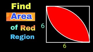 Find the Area of Red Shaded Region   Geometry Olympiad Problems [upl. by Bensky]