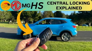 🔐Central Locking Explained  MG HS amp HS PHEV  Auto Lock amp Unlock Keyless Entry Boot Access [upl. by Noyart796]