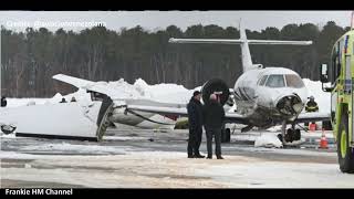 2 planes collide at IslipLong Island MacArthur Airport  Pilatus PC12 collide with a Hawker 1000 [upl. by Enirbas]