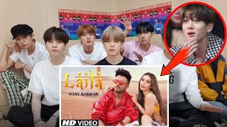 LAILA  Tony Kakkar ft Heli Daruwala BTS REACTION TO BOLLYWOOD SONGS  latest Hindi song 2020 [upl. by Abbotsun]