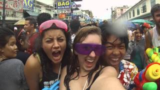 Songkran 2015 Bangkok Thailand [upl. by Aihtennek]