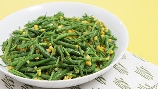 Sautéed haricots verts with fresh corn amp chives [upl. by Vitek]