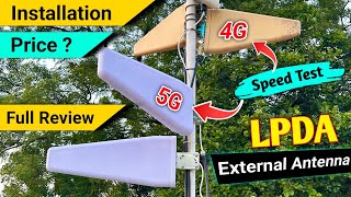 LPDA 5G External Antenna Full Review amp Installation  4G vs 5G Antenna Speed Test [upl. by Faires579]