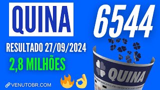 🍀 Resultado Quina 6544 [upl. by Ynohtnacram]