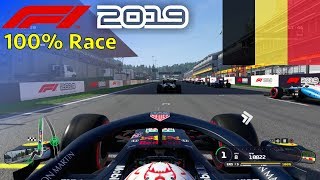 F1 2019  100 Race at SpaFrancorchamps in Verstappens Red Bull [upl. by Nerradal946]