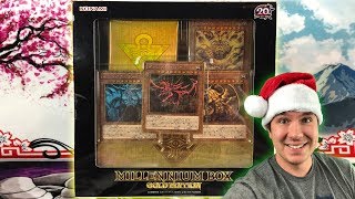 YuGiOh GOD CARDS SLIFER  OBLISK  RA  EXODIA DECK  MILLENNIUM PUZZLE BOX GOLD EDITION OPENING [upl. by Aserehtairam604]