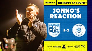 RFC  Worksop Town PostMatch Reaction  Anthony Johnson [upl. by Ross]