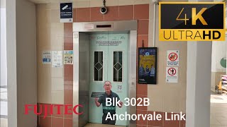 Fujitec lifts at Blk 302B Anchorvale Link [upl. by Yetah]