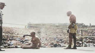 Jack Johnson vs Jim Jeffries  July 4th 1910  in Full Color [upl. by Carmel994]