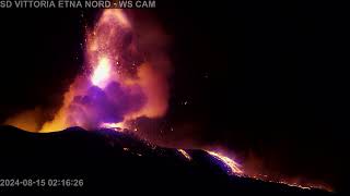 eruzione Etna 15 agosto 2024 [upl. by Amron428]