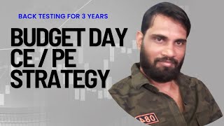 Budget Strategy With Back Testing  Nifty Strategy BUDGET DAY STRATEGY  2024 [upl. by Lisabet78]