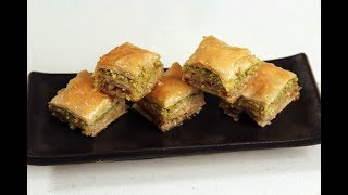 Baklava  Middle Eastern Dessert  Sanjeev Kapoor Khazana [upl. by Keven]