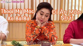 Thoại Mỹ mặc áo bà ba đi ăn món Nhật [upl. by Adriene452]