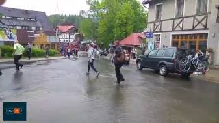 szklarska poreba 28052016 ulewa powodz grad [upl. by Bucella]