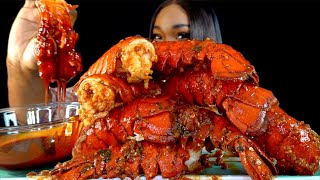 LOBSTER TAILS SEAFOOD BOIL MUKBANG DESHELLED SEAFOOD BOIL SPICY MUKBANG Seafood Mukbang [upl. by Colyer]