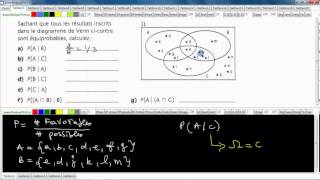 Secondaire 5 CST Québec Probabilite conditionnelle et diagramme de Venn exercice 2 page 11 [upl. by Durrell]