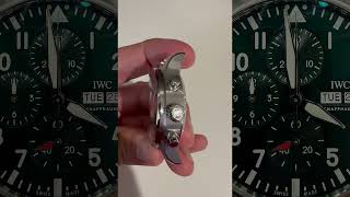 2022 IWC Pilots Chronograph 43MM Green Dial Rubber Strap IW378005 [upl. by Ztnahc]