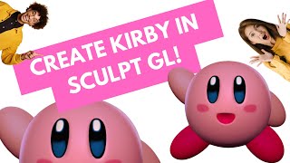 Create Kirby in SculptGl  3D Clay Easy Instructions [upl. by Concettina498]