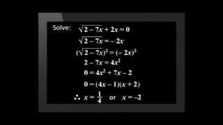 Equations with Surds [upl. by Lempres]