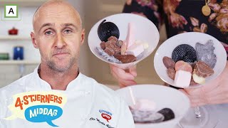 4stjerners middag  Smågodt serveres som dessert  discovery Norge [upl. by Gnehc623]