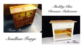 Furniture Upcycling  turning an old dresser into a shabby chic baby changing unit [upl. by Marcile]