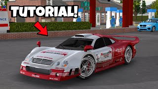 Mercedes Benz CLK GTR easy Design Tutorial  Car Parking Multiplayer [upl. by Marella56]