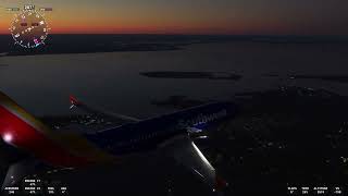 Flight Simulator Southwest Boeing 737  800 Manchester MHT  Baltimore BWI Arrival SWA427 [upl. by Ayikal534]