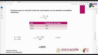 Crecimiento poblacional para el periodo siguiente [upl. by Treulich]