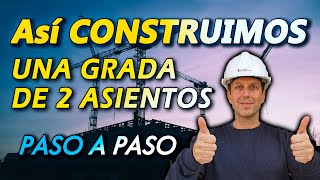 Así CONSTRUIMOS UNA GRADA DE BLOQUES DE HORMIGÓN te explico desde 0 [upl. by Ninnetta]