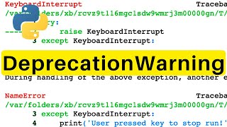 DeprecationWarning  Python  Tutorial [upl. by Eirot]