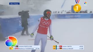 SANDRA NÄSLUND TAR OSGULD I SKICROSS  discovery Sverige [upl. by Ordnas958]