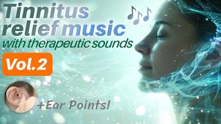 Tinnitus relief music with tinnitus therapy sounds Vol2  Recommended Acupressure Points [upl. by Fiann826]