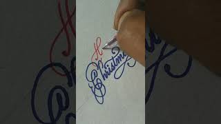 Merry Christmas  beautiful handwriting  calligraphy [upl. by Amaj]