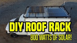 DIY Box Truck Roof Rack 800w of Solar Panels  Box Truck RV Conversion TNUTZcom  Ujoint Offroad [upl. by Efthim]