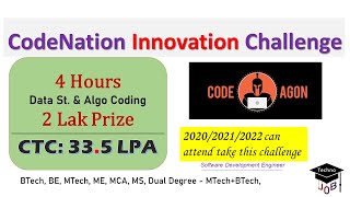 CodeNation Innovation Challenge  Software Development Engineer  CTC 335 LPA  Coding Challenge [upl. by Charmian]