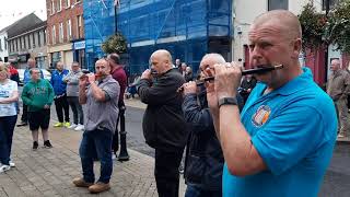 Bannside Fife amp Lambeg Drumming Club at Ballymoney Cancer Parade 2021 [upl. by Weidman]