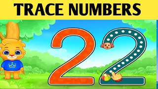 Tracing numbers 20 to 50 in English for kids  Tracing numbers  20 to 50 counting [upl. by Lindsy]