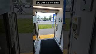 EXO CRRC new railcar door chime and closing train railroad railway exo crrc commuterrail [upl. by Enneiviv]