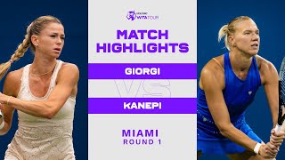 Camila Giorgi vs Kaia Kanepi  2023 Miami Round 1  WTA Match Highlights [upl. by Janella432]