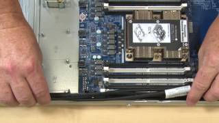 Lenovo Thinksystem SR630 installing a front IO assembly [upl. by Ynttirb]