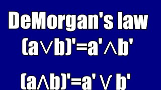 Demorgans Law Complementary Lattice  Discrete Mathematics [upl. by Eanyl]