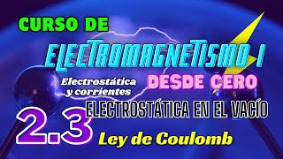 Ley de Coulomb ElectroVacío Curso de Electromagnetismo I desde Cero 23 [upl. by Notslah]