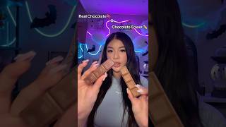 Real Chocolate or Chocolate Eraser 🍫 asmr shorts [upl. by Oulman835]