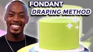 Easy Fondant Cake Covering Draping Method [upl. by Lorrie613]