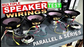 SPEAKER TEST WIRING IN PARALLEL amp SERIES CONNECTIONS  W 4 CROWN SPEAKERS amp 2 DAIICHI TWEETERS [upl. by Nnairret367]