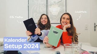 Wir gestalten unsere Kalender um 📓 amp Fränzl ist zurück 🥳  Kalender Setup 2024  Fränzl und Vero [upl. by Nowd]