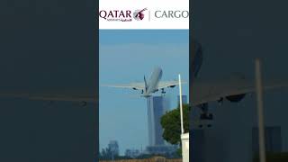 Takeoff and climb  Qatar Cargo Boing 777300ER part II [upl. by Ednalrim]