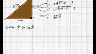 Trekantsberegning  sinus cosinus tangens [upl. by Eneloc]