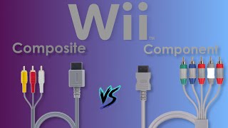 Nintendo Wii Component vs Composite Cables Comparison [upl. by Block]