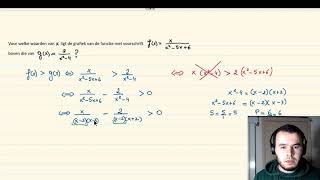 Hoe los je een ongelijkheid van rationale functies op ALGEBRAISCH EN GRAFISCH [upl. by Burrows]